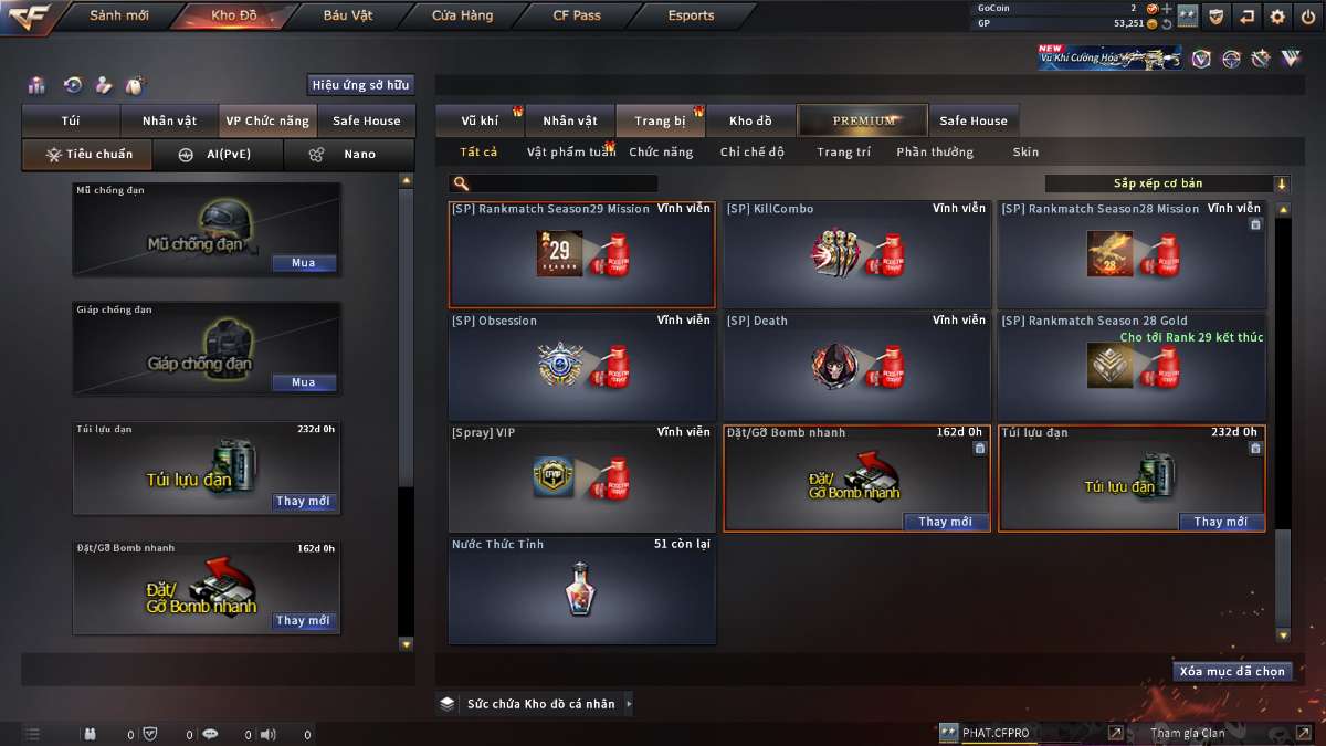 shop acc cf uy tin gia re